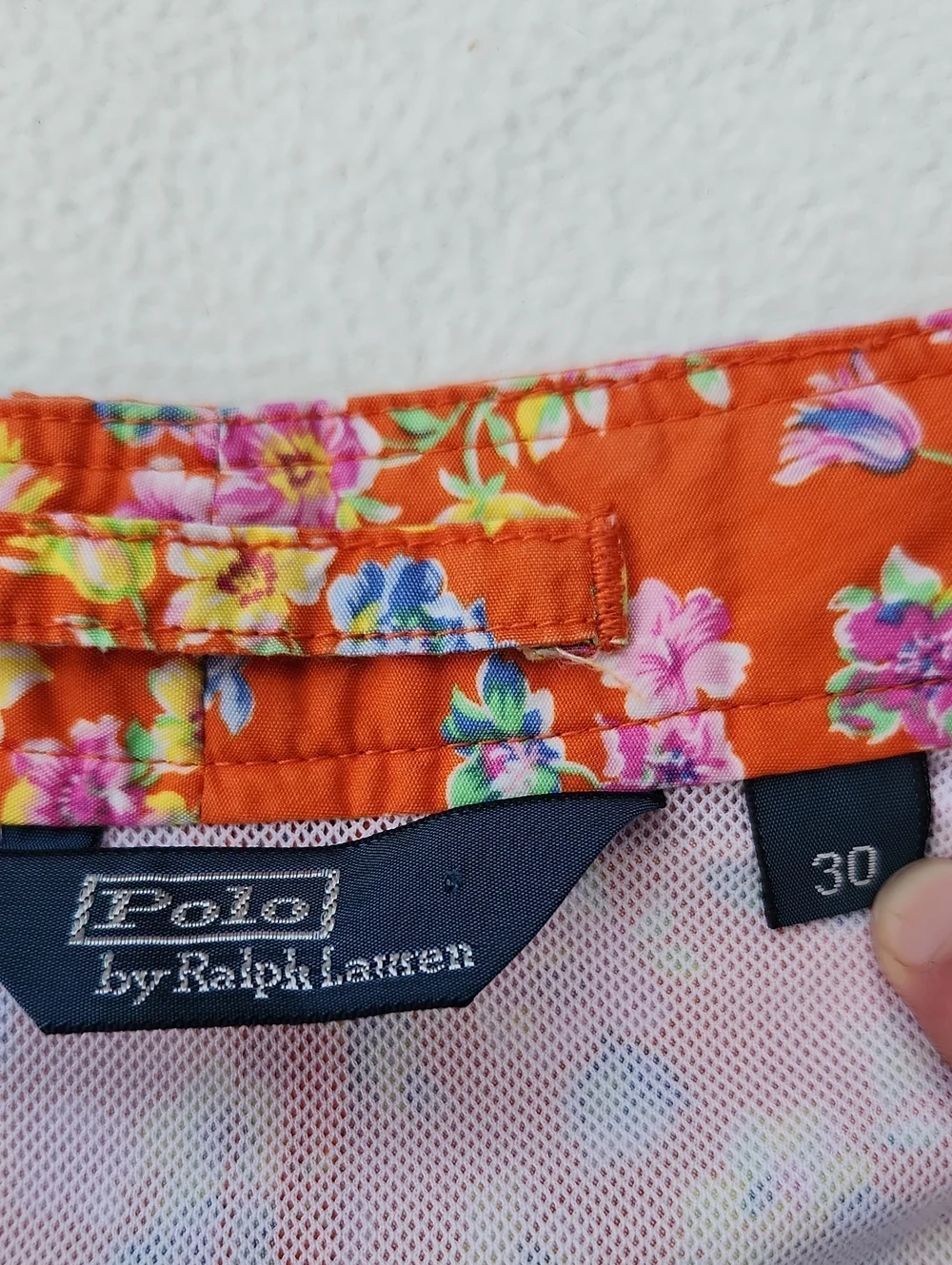 Polo Ralph Lauren Men’s Orange Floral Adjuster-Tab Shorts Size 30